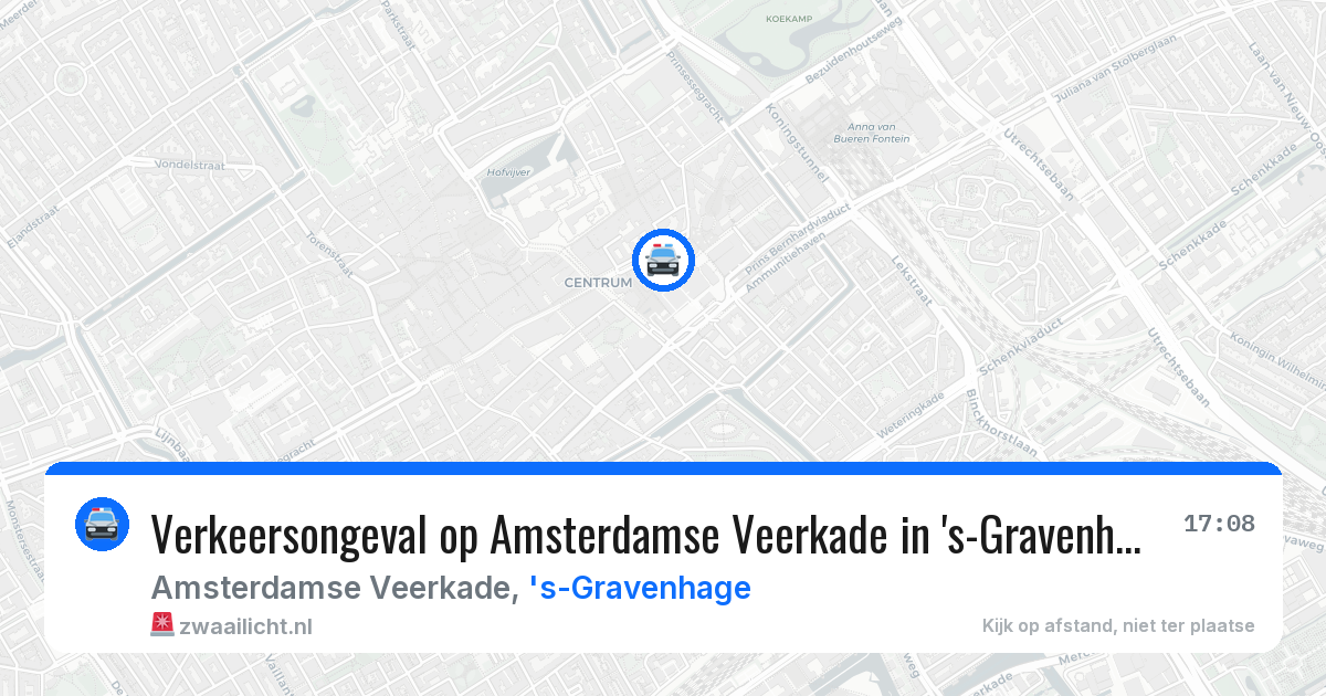 Verkeersongeval op Amsterdamse Veerkade in 's-Gravenhage — 4 aug 2026