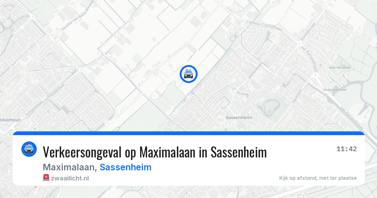 Verkeersongeval op Maximalaan in Sassenheim — 4 jul 2026
