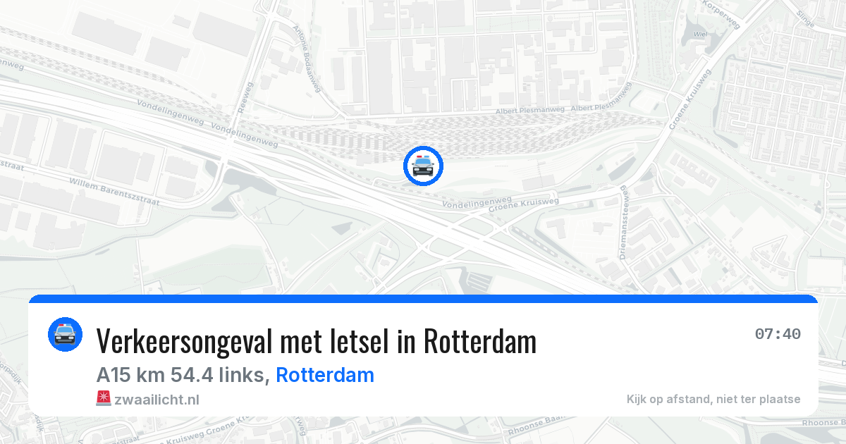 Verkeersongeval met letsel in Rotterdam — 11 aug 2026