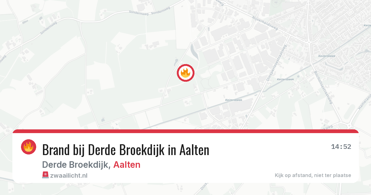 Brand bij Derde Broekdijk in Aalten — 12 aug 2026