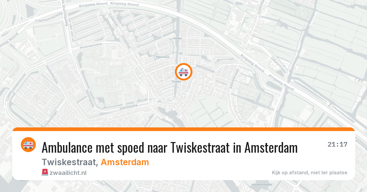 Ambulance met spoed naar Twiskestraat in Amsterdam — 16 jun 2026