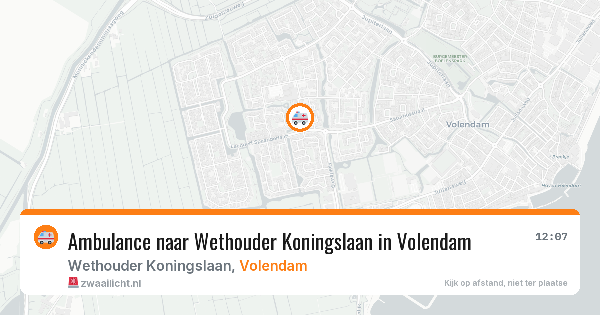 Ambulance naar Wethouder Koningslaan in Volendam — 25 mrt 2026