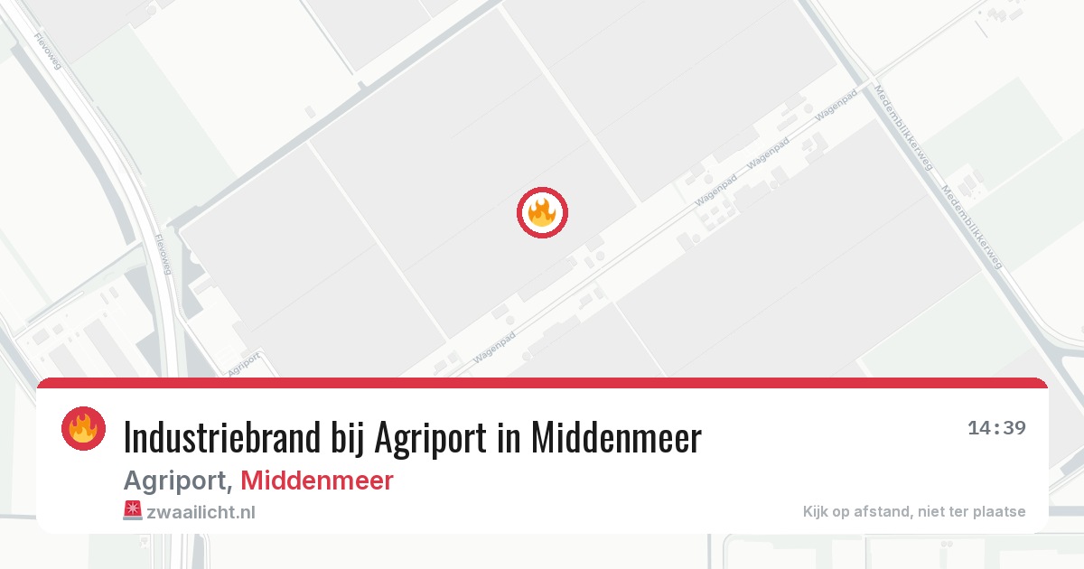 Industriebrand bij Agriport in Middenmeer — 19 feb 2026