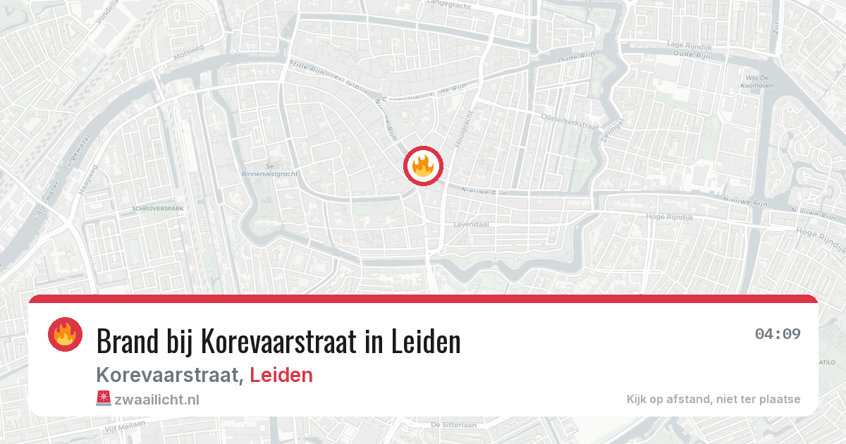 Brand bij Korevaarstraat in Leiden — 20 jun 2026