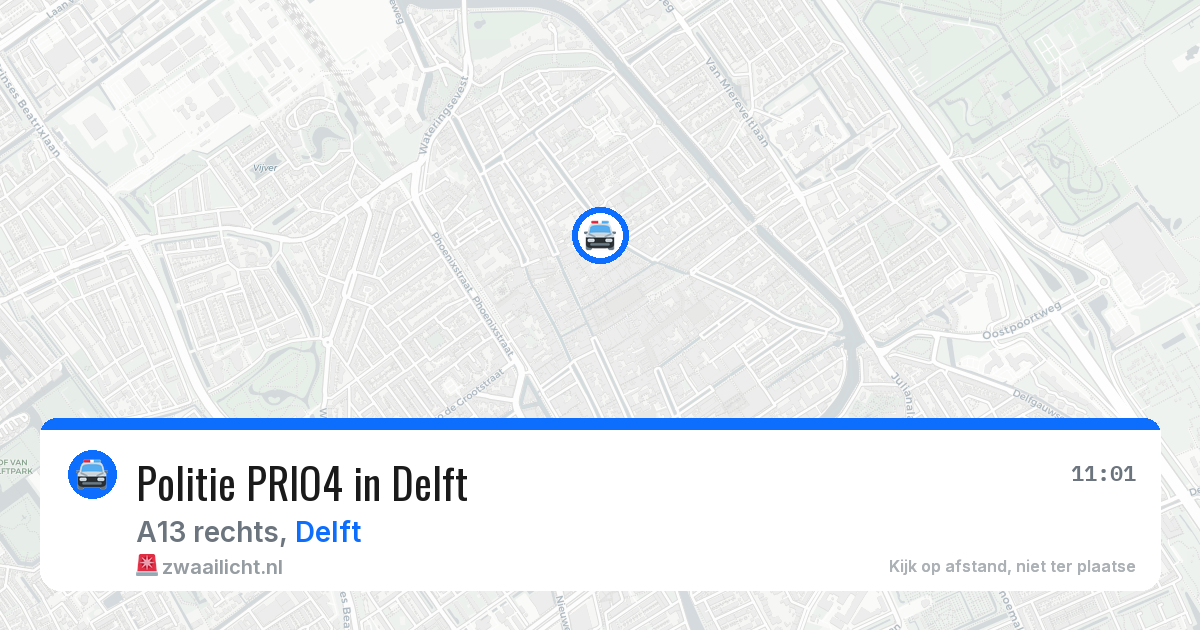 Politie PRIO4 in Delft — 1 jul 2026 | 🚨 Zwaailicht.nl