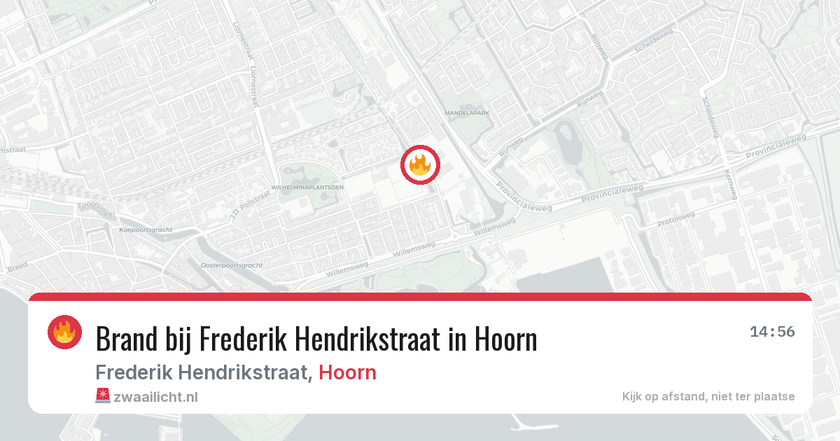 Brand bij Frederik Hendrikstraat in Hoorn — 4 jul 2026