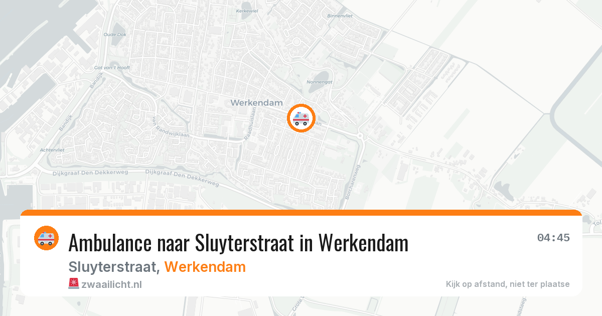 Ambulance naar Sluyterstraat in Werkendam — 28 mrt 2026