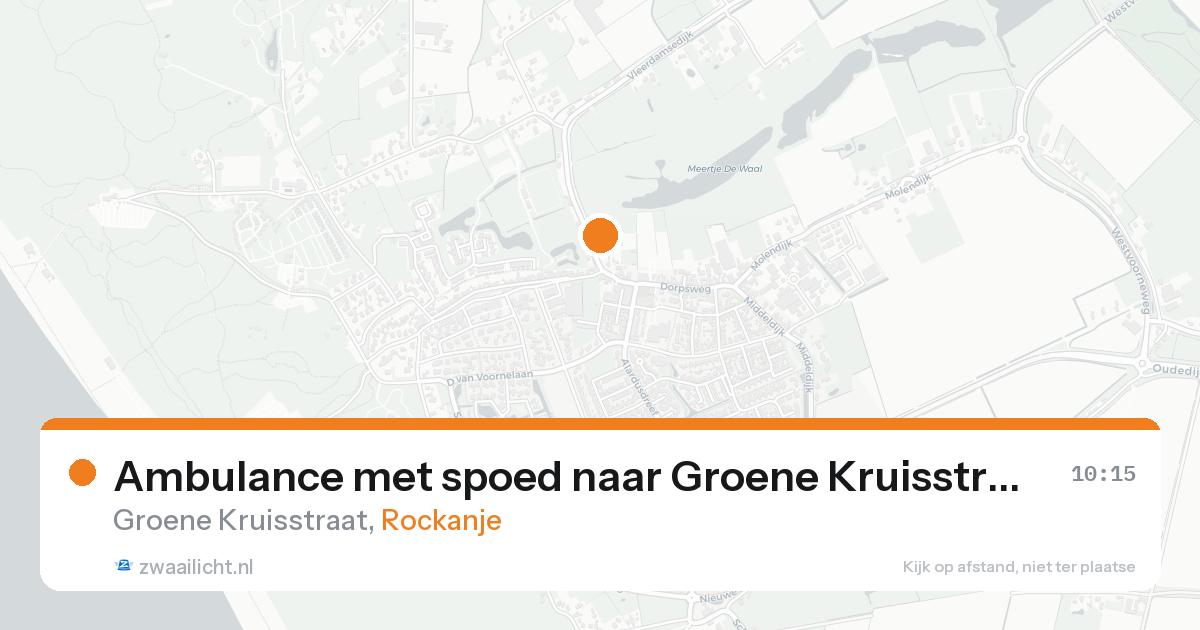 Ambulance met spoed naar Groene Kruisstraat in Rockanje — 25 aug 2026