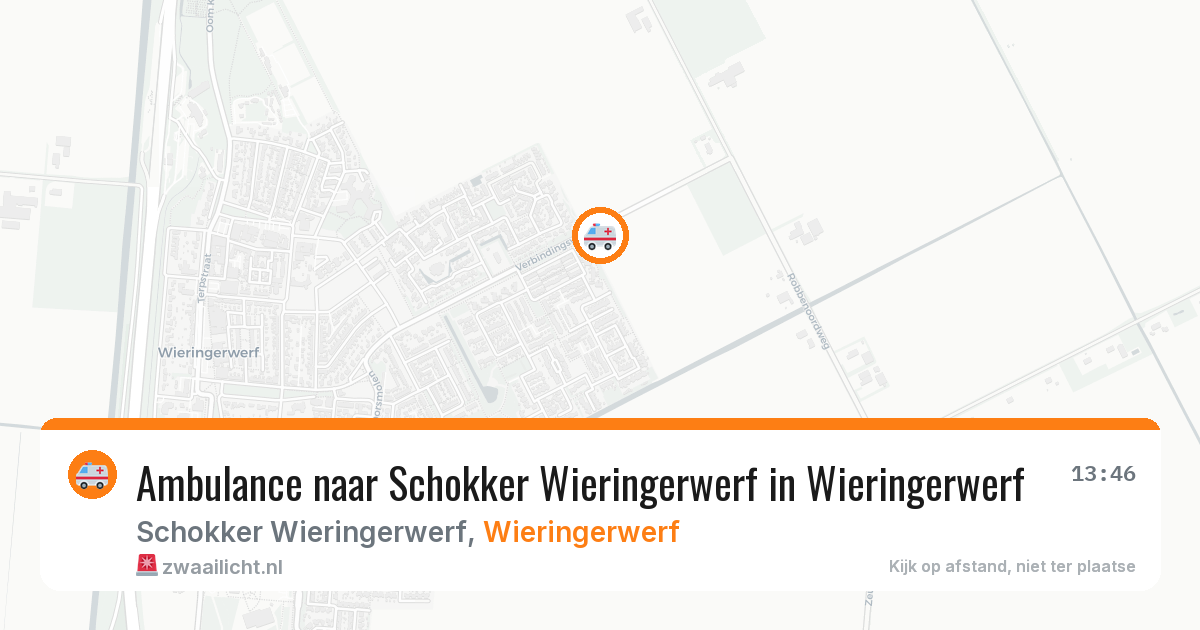Ambulance naar Schokker Wieringerwerf in Wieringerwerf — 25 mrt 2026