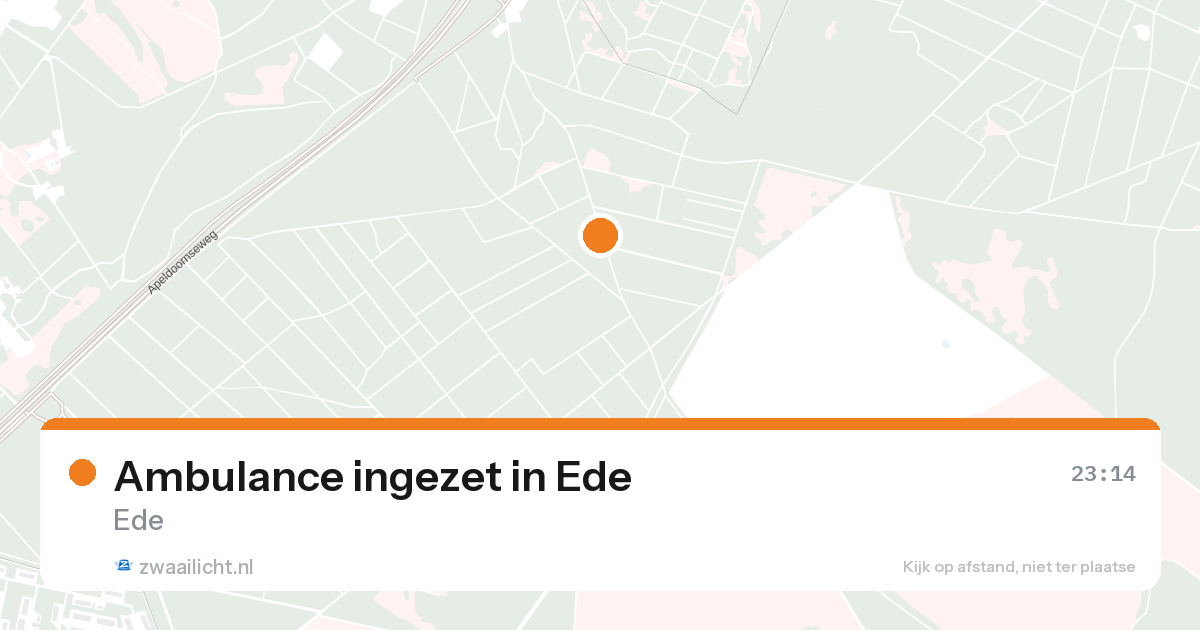 Ambulance ingezet in Ede — 26 aug 2026