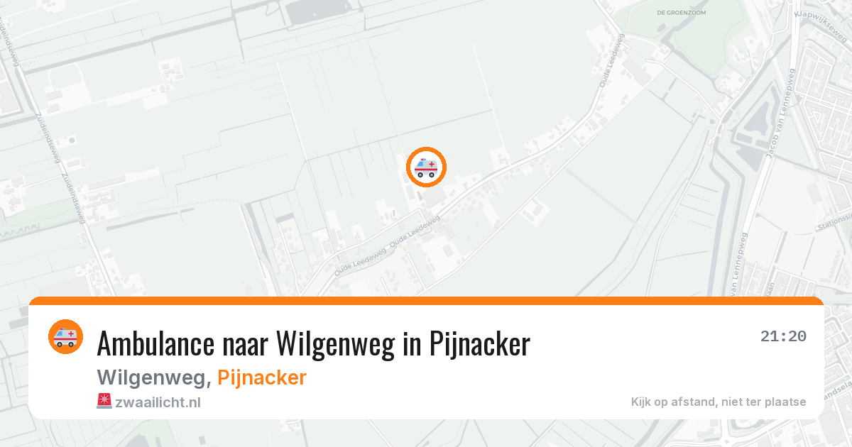 Ambulance naar Wilgenweg in Pijnacker — 9 aug 2026