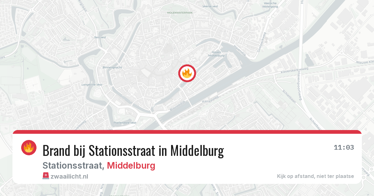 Brand bij Stationsstraat in Middelburg — 28 mei 2026