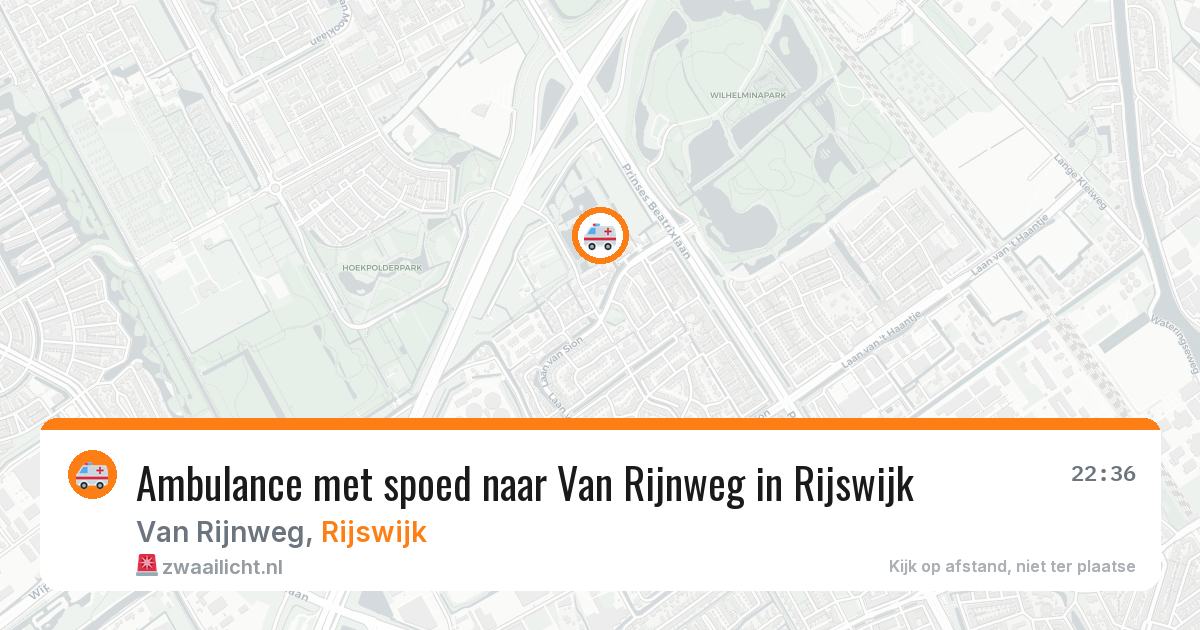 Ambulance met spoed naar Van Rijnweg in Rijswijk — 21 jul 2026