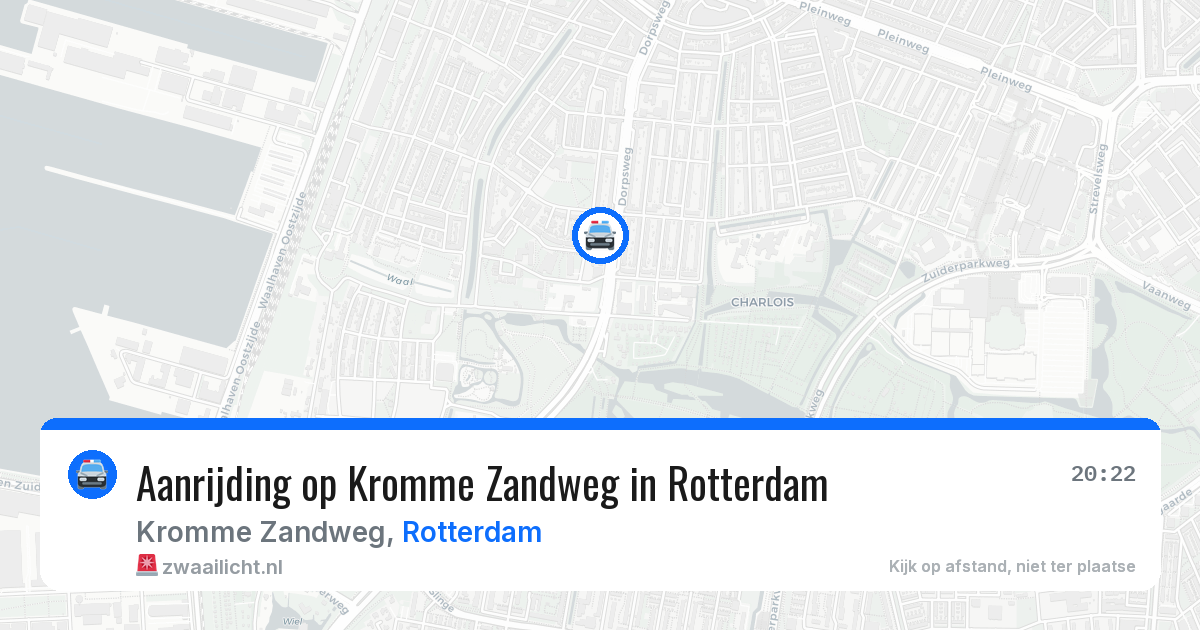 Aanrijding op Kromme Zandweg in Rotterdam — 13 jun 2026