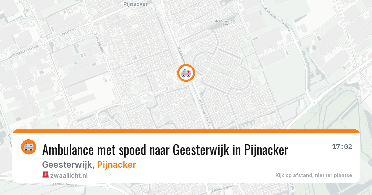 Ambulance met spoed naar Geesterwijk in Pijnacker — 19 feb 2026