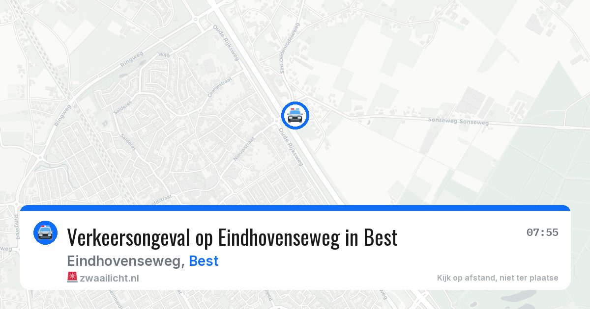 Verkeersongeval op Eindhovenseweg in Best — 8 mei 2026