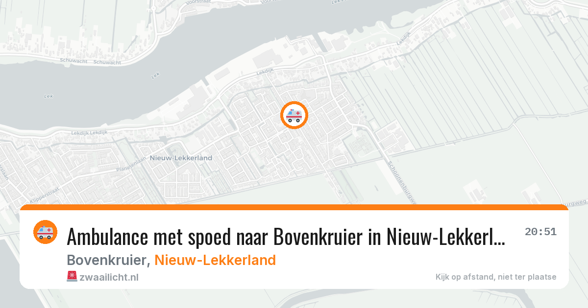 Ambulance met spoed naar Bovenkruier in Nieuw-Lekkerland — 30 mrt 2026