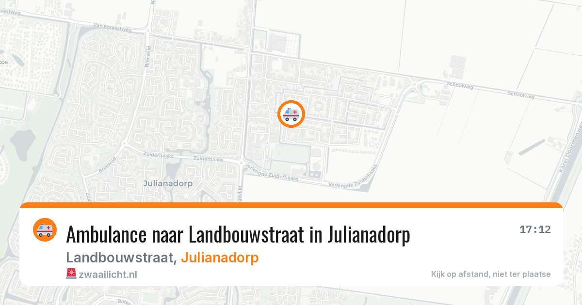 Ambulance naar Landbouwstraat in Julianadorp — 28 jun 2026