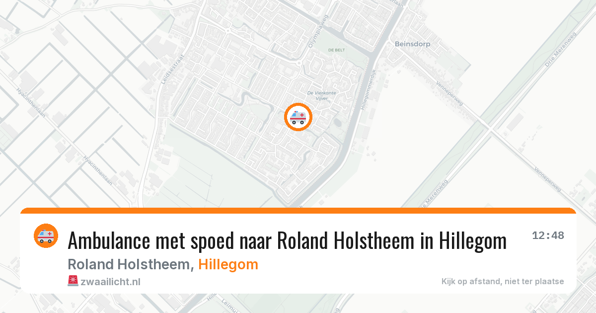 Ambulance met spoed naar Roland Holstheem in Hillegom — 12 feb 2026