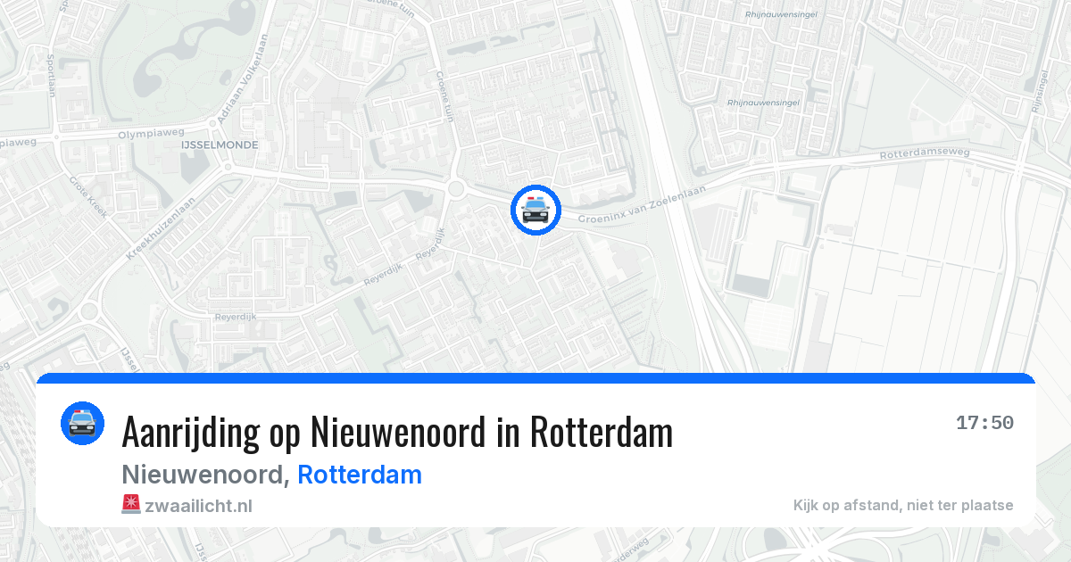 Aanrijding op Nieuwenoord in Rotterdam — 10 aug 2026