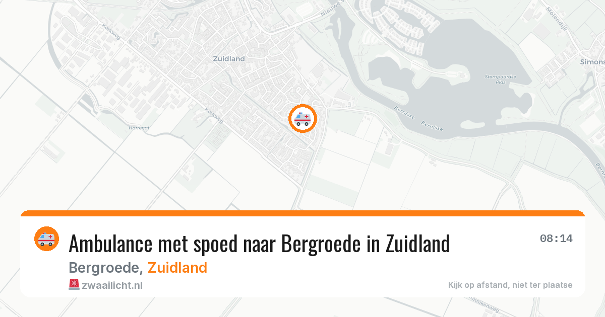 Ambulance met spoed naar Bergroede in Zuidland — 28 mei 2026