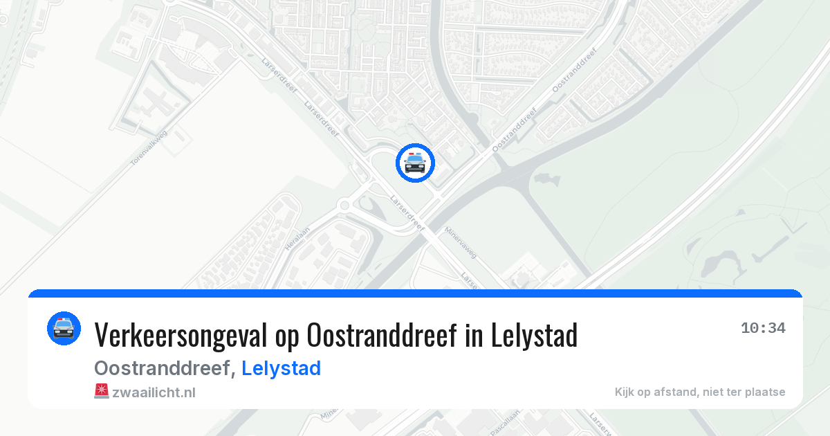 Verkeersongeval op Oostranddreef in Lelystad — 27 jul 2026