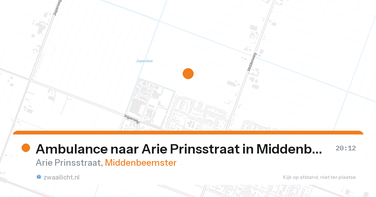 Ambulance naar Arie Prinsstraat in Middenbeemster — 11 jun 2026