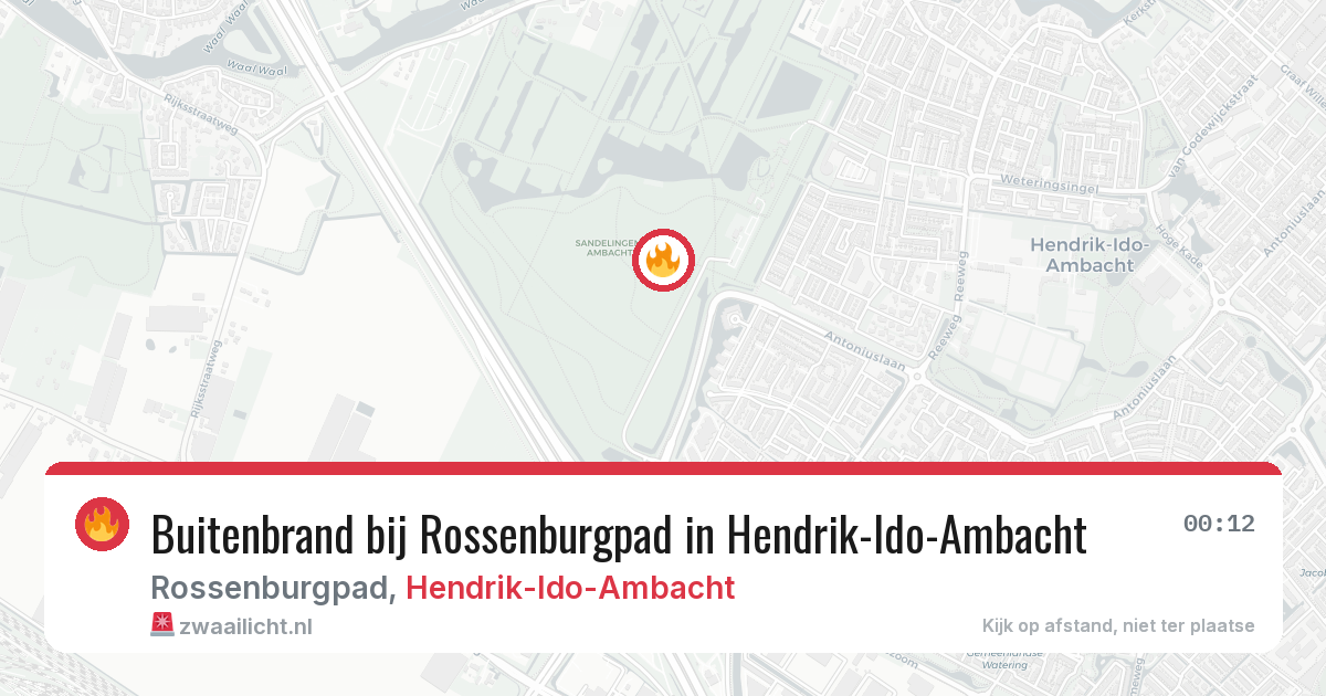 Buitenbrand bij Rossenburgpad in Hendrik-Ido-Ambacht — 20 jul 2026