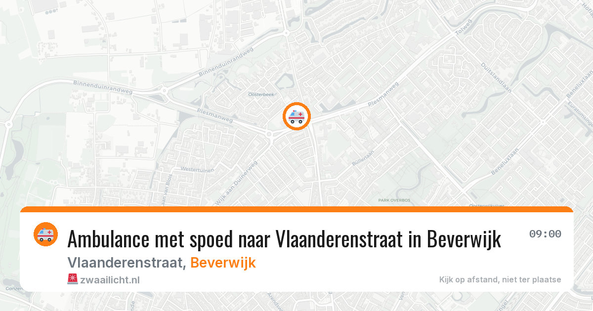 Ambulance met spoed naar Vlaanderenstraat in Beverwijk — 30 mrt 2026