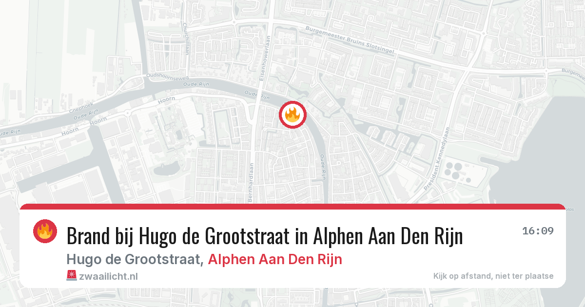 Brand bij Hugo de Grootstraat in Alphen Aan Den Rijn — 29 mei 2026