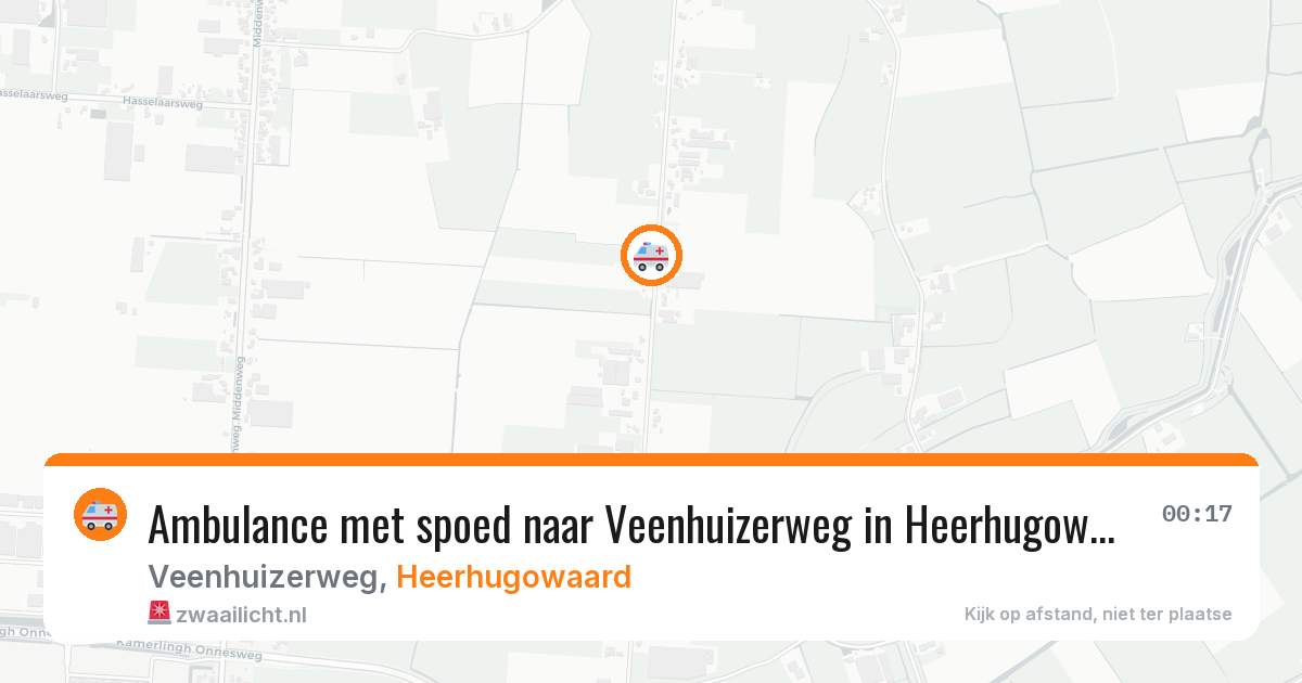 Ambulance met spoed naar Veenhuizerweg in Heerhugowaard — 14 mrt 2026
