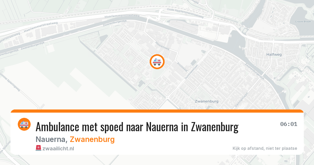Ambulance met spoed naar Nauerna in Zwanenburg — 29 jan 2026