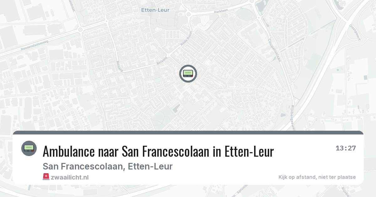 Ambulance naar San Francescolaan in Etten-Leur — 19 mrt 2026