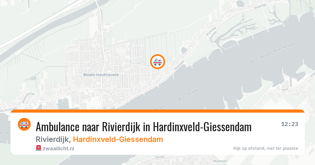 Ambulance naar Rivierdijk in Hardinxveld-Giessendam — 14 aug 2026