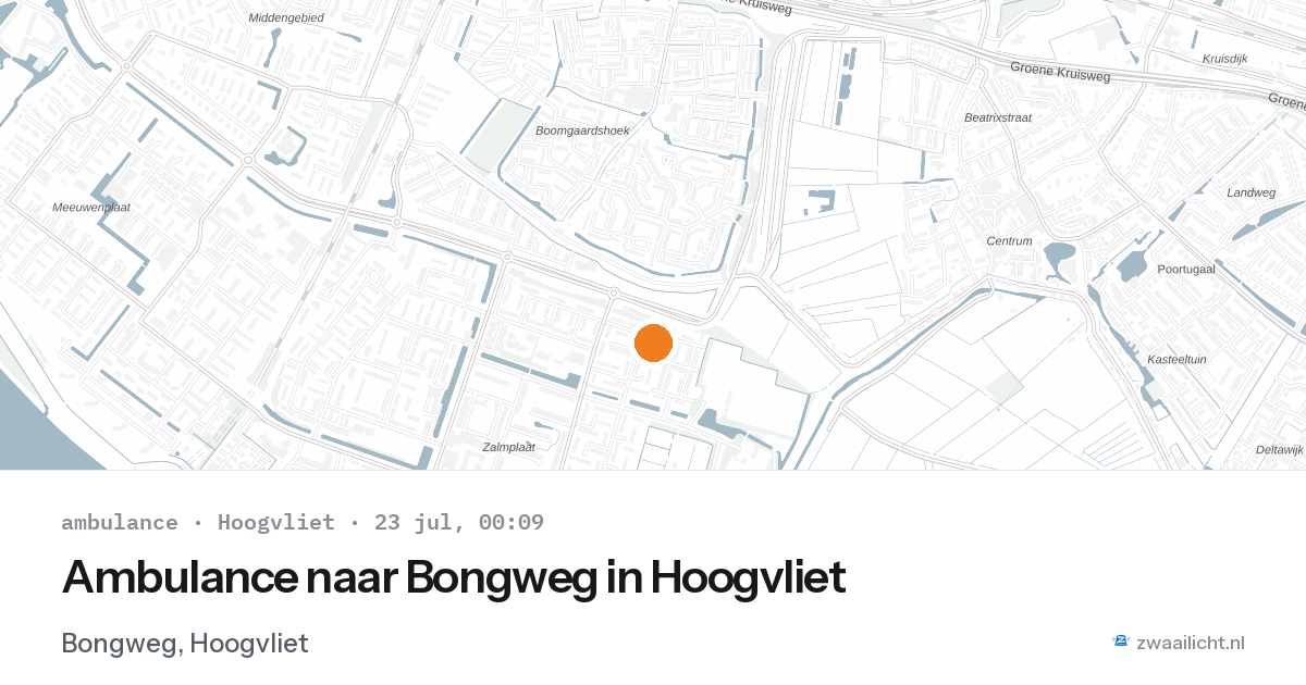Ambulance naar Bongweg in Hoogvliet — 22 jul 2026