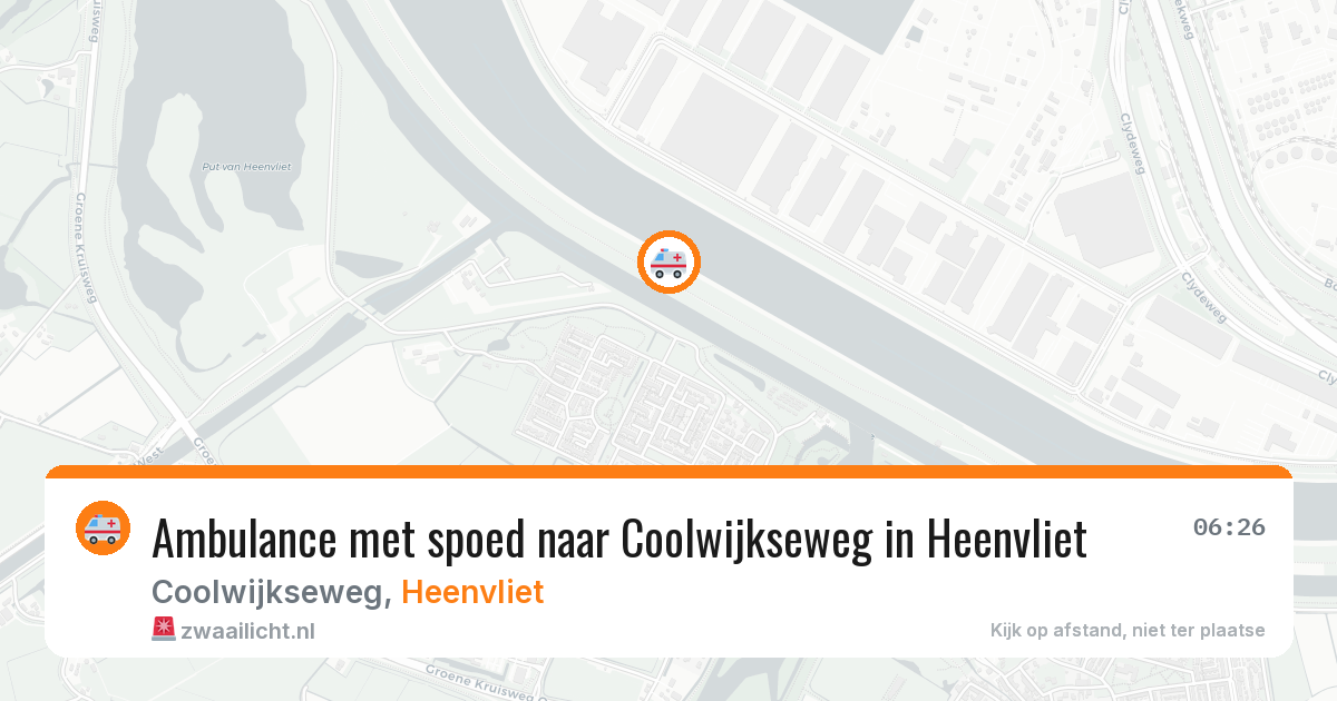Ambulance met spoed naar Coolwijkseweg in Heenvliet — 4 jul 2026