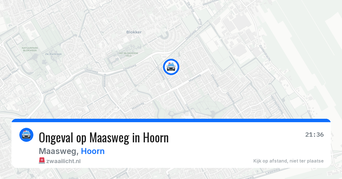 Ongeval op Maasweg in Hoorn — 11 jul 2026