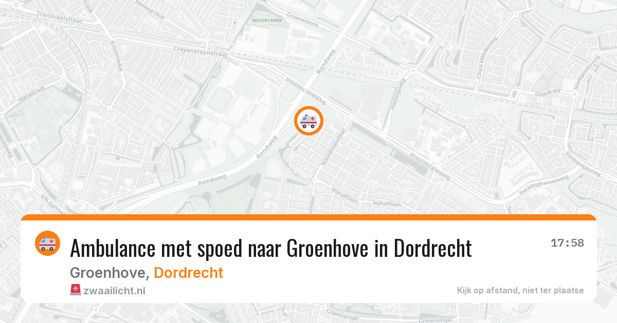 Ambulance met spoed naar Groenhove in Dordrecht — 6 apr 2026