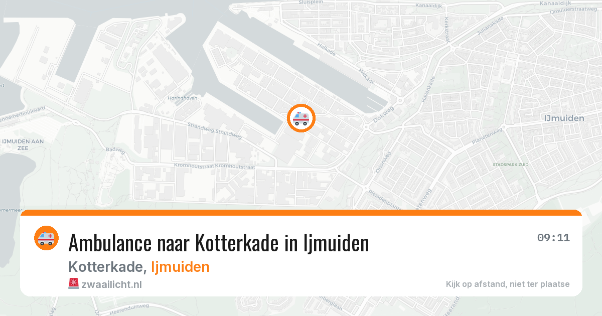 Ambulance naar Kotterkade in Ijmuiden — 5 jun 2026