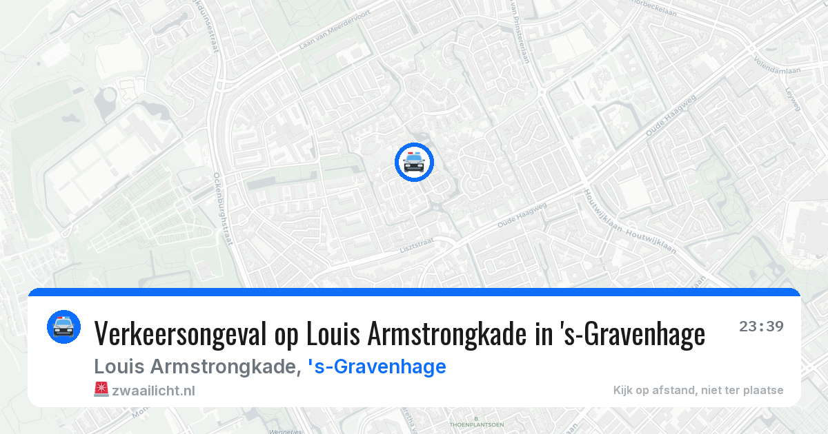 Verkeersongeval op Louis Armstrongkade in 's-Gravenhage — 16 mei 2026