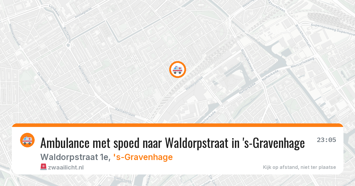 Ambulance met spoed naar Waldorpstraat in 's-Gravenhage — 1 jul 2026