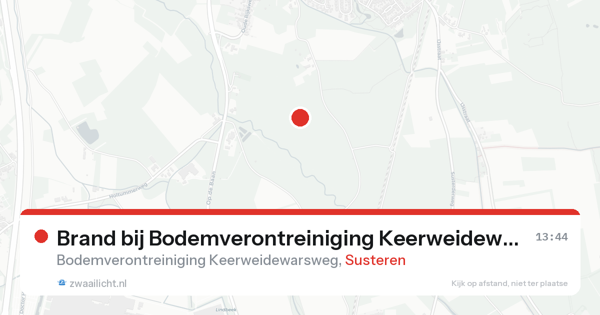 Brand bij Bodemverontreiniging Keerweidewarsweg in Susteren — 19 aug 2026