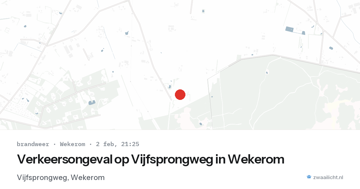 Verkeersongeval op Vijfsprongweg in Wekerom — 2 feb 2026