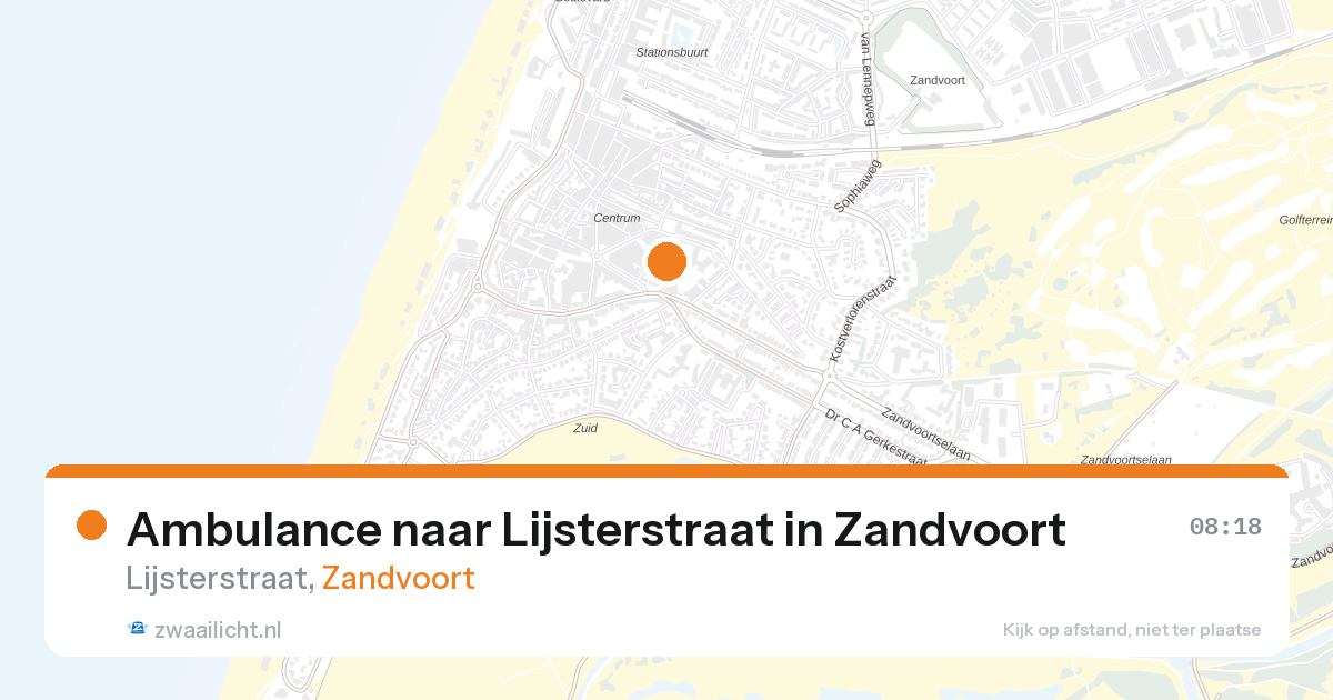 Ambulance naar Lijsterstraat in Zandvoort — 12 jun 2026