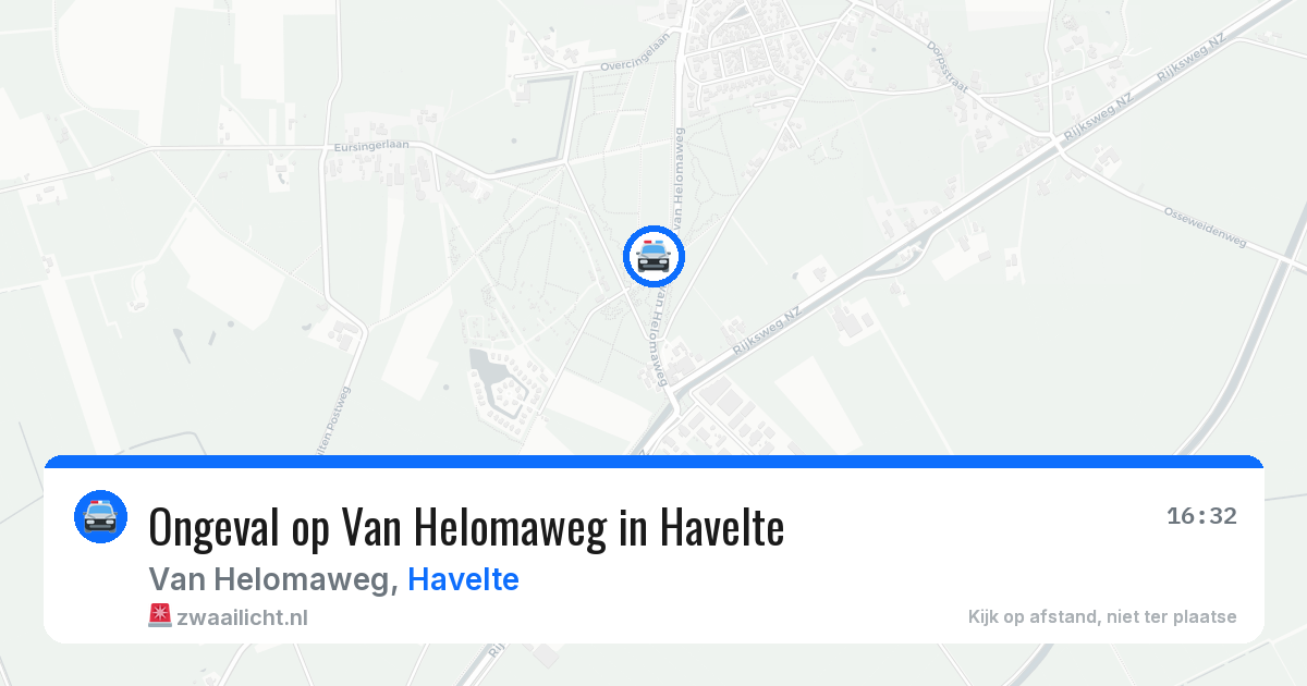Ongeval op Van Helomaweg in Havelte — 11 mei 2026