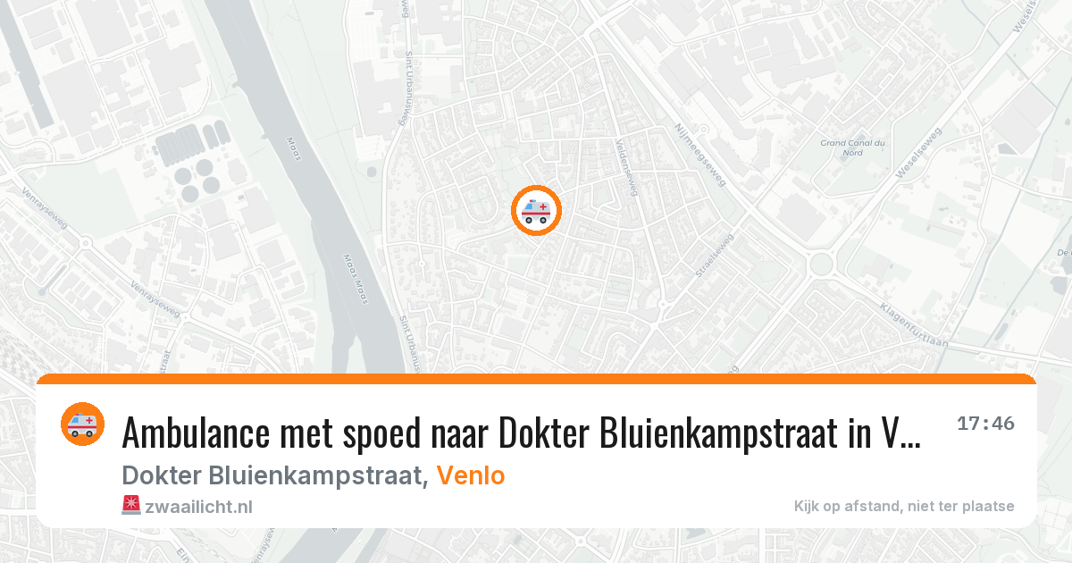 Ambulance met spoed naar Dokter Bluienkampstraat in Venlo — 4 jul 2026