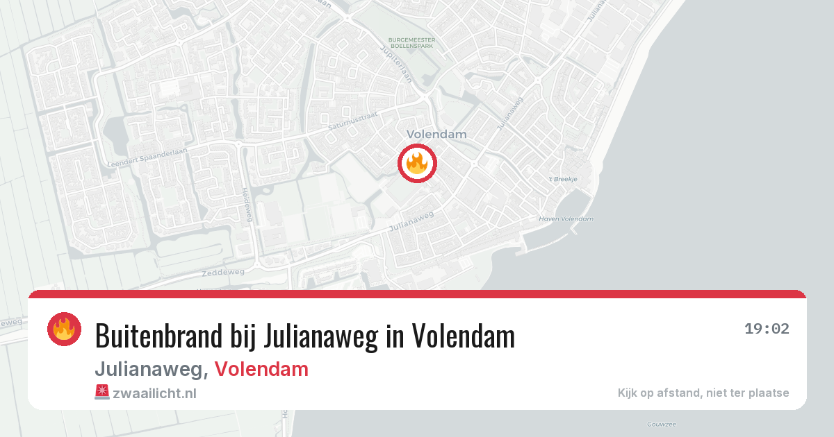 Buitenbrand bij Julianaweg in Volendam — 28 apr 2026