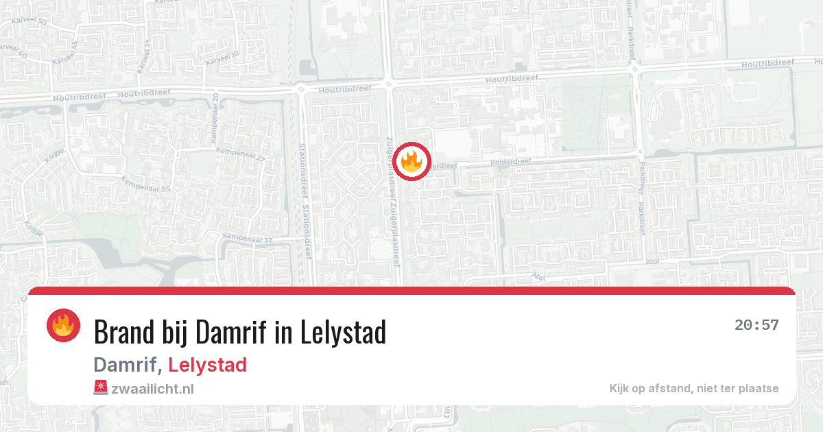 Brand bij Damrif in Lelystad — 28 mei 2026