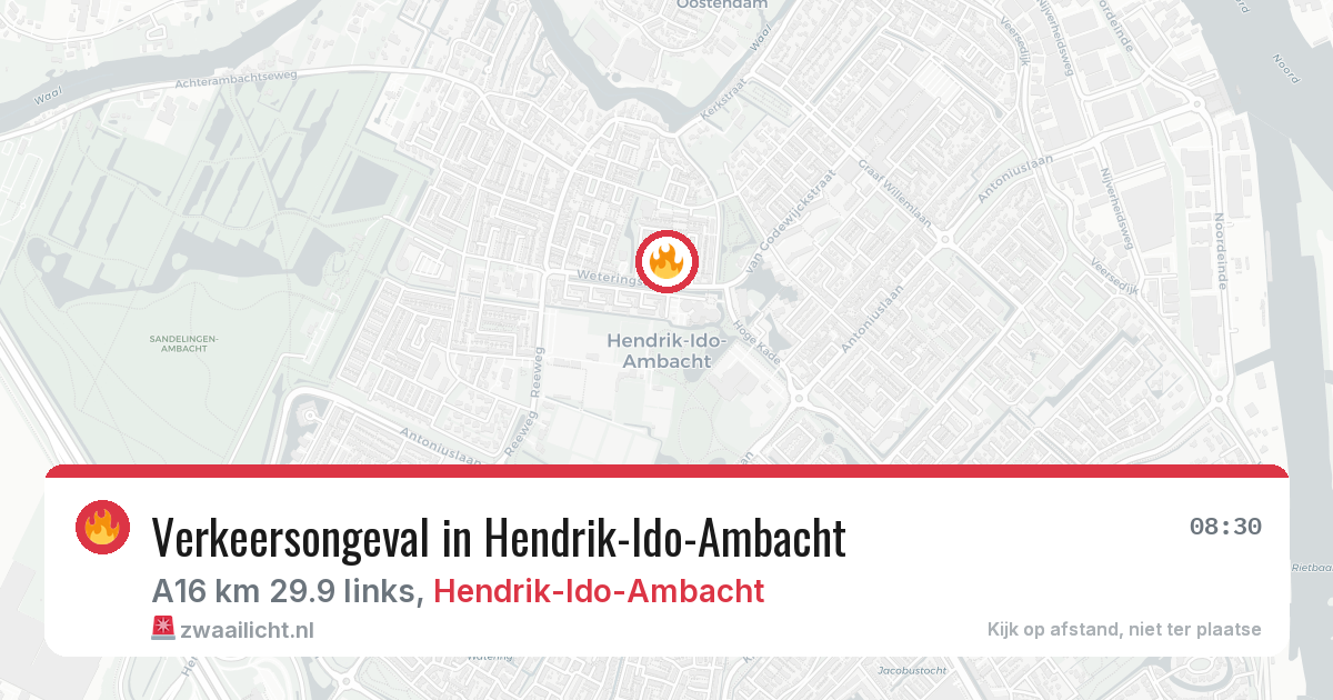Verkeersongeval in Hendrik-Ido-Ambacht — 8 aug 2026
