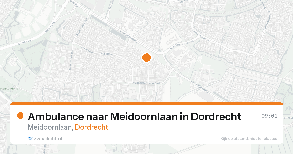 Ambulance naar Meidoornlaan in Dordrecht — 22 mrt 2026